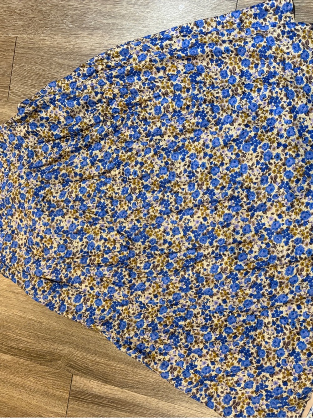 Sezane Midi Alice Skirt Blue Floral - Picture 7 of 7